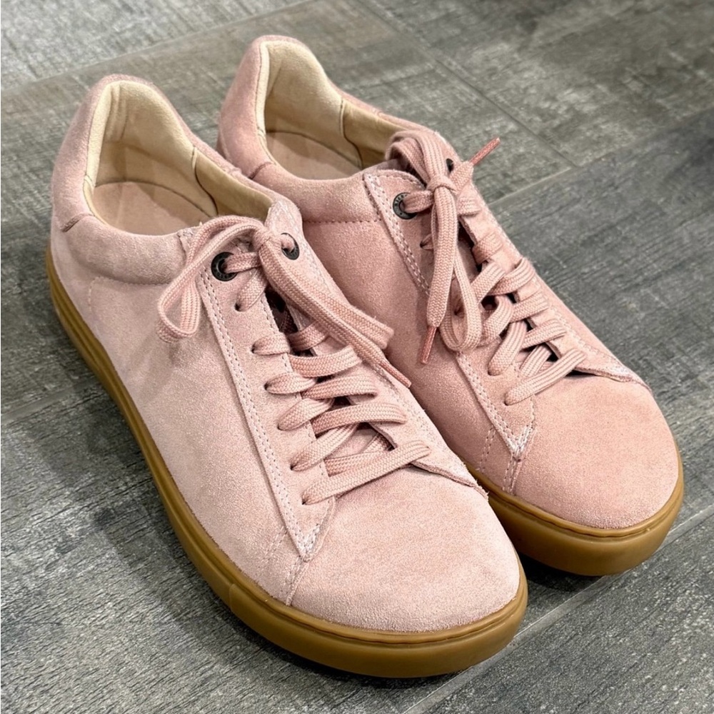 Birkenstock Sneakers Narrow Suede leather light pink - lace up sz 39 / US 8